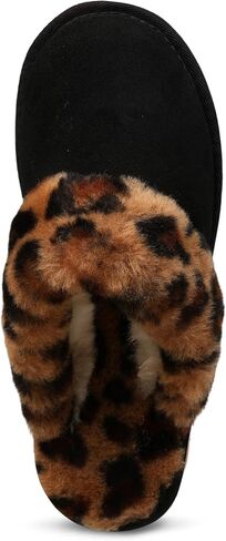 mykos Women's Lia Suede Slip-On Scuff Slipper - Cozy Sheepskin Cuff - Fashionable, Comfortable for Lounging and Casual Wear in Saudi Arabia