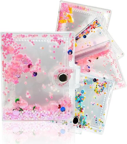 Mini Photo Album for Fujifilm Instax Mini Film, ldeal for Polaroid 2x3 Instant Photos Album, Kpop Photocard Binder, Kids Small Photo Album Birthday Gifts, 32 Pockets, Shiny Color Scheme (Blue) in Saudi Arabia