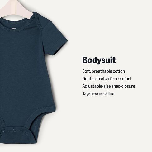 Amazon Essentials x Sofia Grainge Unisex Babies' Short Sleeve Crewneck Bodysuit, Pack of 3 in Saudi Arabia
