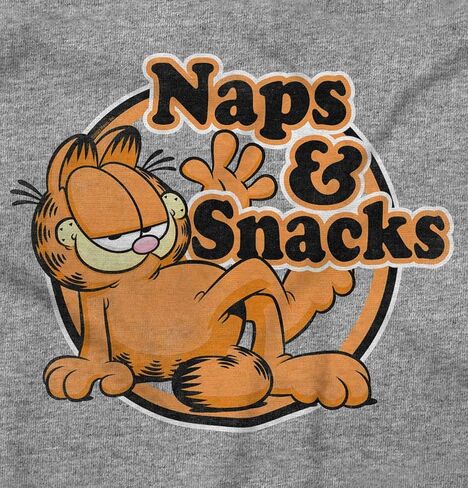 Brisco Brands Funny Garfield Cartoon Naps N Snacks Baby Romper Boys or Girls in Saudi Arabia