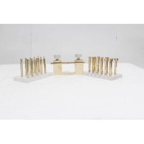 22-Piece Brass DOP Stick and Jig Transfer Set for Gemstone Faceting in Saudi Arabia