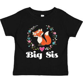 inktastic Big Sister Announcement Big Sis Fox Toddler T-Shirt in Kuwait