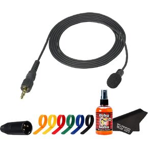 ميكروفون ECM-X7BMP Electret Condenser Lavalier من سوني - ميكروفون Pro Lapel مع مقبس صغير 1/8 لأجهزة إرسال UWP - للعروض التقديمية والمسرح والبث | ميني جاك لتحويل XLR | علاقات الكابلات | أكثر in Kuwait