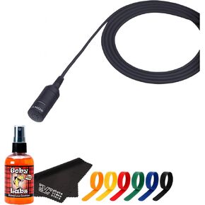 ميكروفون Sony ECM-66BC Lavalier - ميكروفون احترافي بمكثف إلكتريت على شكل طية صدر السترة - مثالي للبث والمسرح والخطابة العامة والمقابلات | علاقات الكابلات | قماش مايكروفايبر | منظف ​​الميكروفون in Kuwait