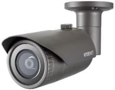 كاميرا Hanwha QNO-7012R 4MP IR BLC WDR SSDR شبكة خارجية H.265 PoE مع عدسة بؤرية ثابتة 2.8 مم، ألومنيوم رمادي داكن in Saudi Arabia