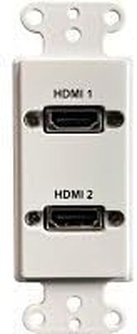 WPD-2HD1-AW HDMI Pass-Through Single Gang Decorative Wall Plate with Pigtail, White in Saudi Arabia