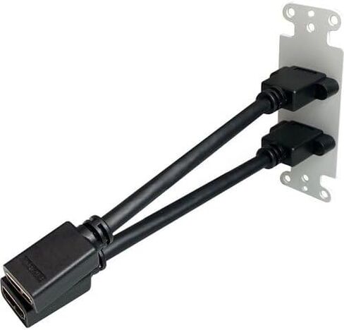 WPD-2HD1-AW HDMI Pass-Through Single Gang Decorative Wall Plate with Pigtail, White in Saudi Arabia