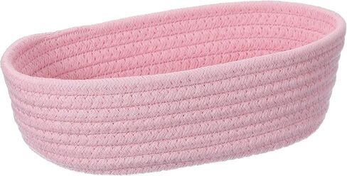 uxcell White Small Cotton Rope Woven Storage Basket, Shelf Closet Storage Gift Woven Baskets Cute Nursery Box Bin Decor Organization Bin for Home Supply, Oval, 10.3x3.2 in Saudi Arabia