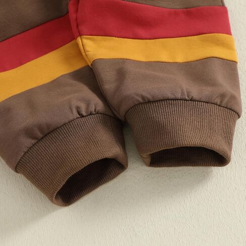 Baby Boy Thanksgiving Outfit Letter Turkey Long Sleeve Sweatshirt Elastic Waist Pants Sets 2 Piece Fall Clothes in Saudi Arabia