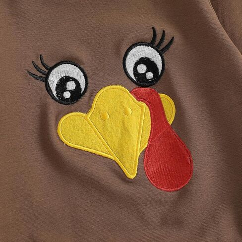 Baby Boy Thanksgiving Outfit Letter Turkey Long Sleeve Sweatshirt Elastic Waist Pants Sets 2 Piece Fall Clothes in Saudi Arabia