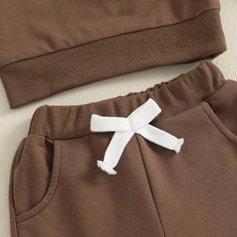 Baby Boy Thanksgiving Outfit Letter Turkey Long Sleeve Sweatshirt Elastic Waist Pants Sets 2 Piece Fall Clothes in Saudi Arabia