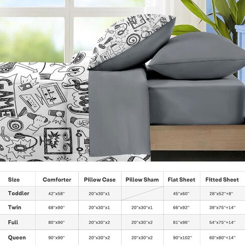 Nesker 5 Pcs Comforter Set Twin Size, Cute Cars Truck Tractor Bedding for Kids Teen, Cargo Crane Bulldozer Excavator Bed Sheet with Pillowcase & Sham in Saudi Arabia