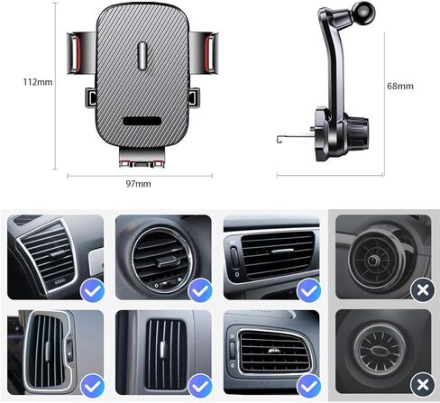 Phone Holders for Your Car for Toyota Prius Land-Cruiser C-HR Hilux Sienna Urban, Car Phone Holder Mount for Air Vent Hands-Free Car Mount with Stable Clip & One-Hand Operation in Saudi Arabia