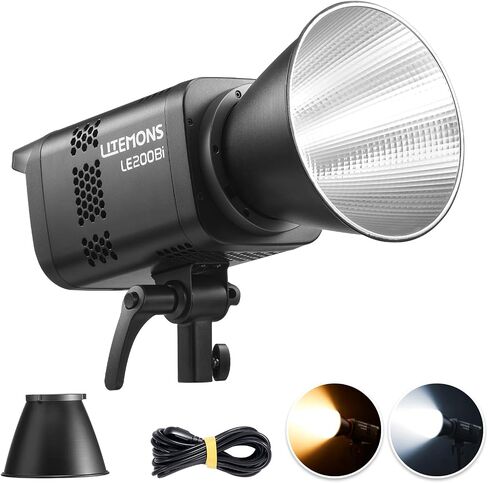Godox LE200Bi 220W Bicolor LED Video Light، Pro LED ضوء الإخراج المستمر Bowens Mount، 2800K ~ 6500K، CRI 98، 57700lux@1m، ضوء استوديو LED محمول للتصوير الفوتوغرافي وتسجيل الفيديو والبث المباشر in Saudi Arabia