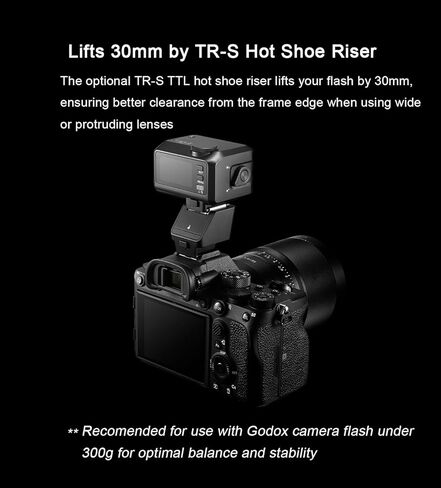 Godox TR-S TRS TTL Hot Shoe Riser لنظام Sony TTL، متوافق مع Sony iT20-S iT22-S iT30pro-S Mini Flash، يدعم وظيفة TTL ومزامنة عالية السرعة in Saudi Arabia
