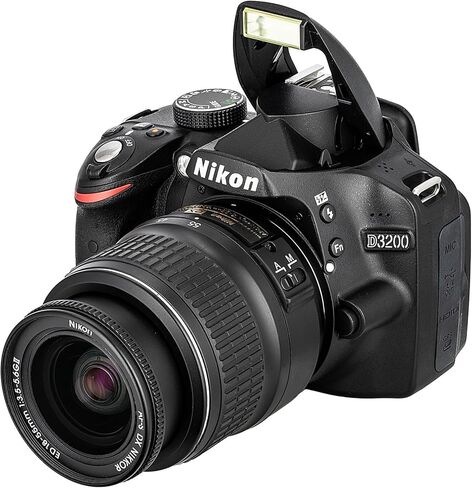 Nikon D3200 24.2MP DSLR Camera Kit with 18-55mm VR Zoom Lens – Full HD 1080p Video Capture, Fast 11-Point Autofocus System + 128GB Memory Card + Protective Memory Card Case + Camera Bag + More in Saudi Arabia