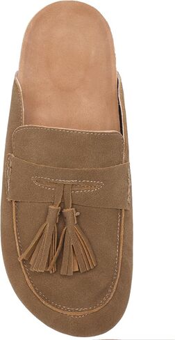 Women’s Suede Clogs Mules Slip On Platform Mule Shoes Memory Foam Loafers Flats for Women Fall Walking Shoes in Saudi Arabia