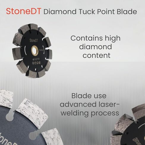 4.5 Inch Diamond Tuck Point Blade for Mortar Joint Removal-7/8-5/8" Arbor, 3/8" Segment Width in Kuwait