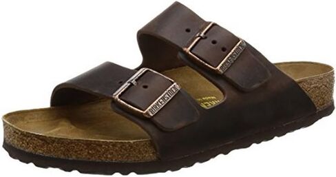 Birkenstock Mens Arizona, Habana Leather, 45 in Saudi Arabia