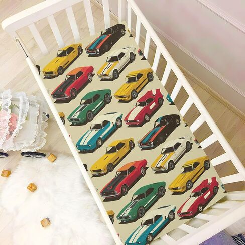 Baby Crib Sheet White Red Gray Christmas Tree Crib Mattress for Boys and Girls Playard Sheet Soft Breathable Fitted Baby Mattress Cover 52x28in in Saudi Arabia