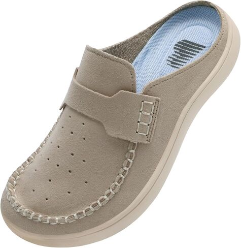 BARERUN Wide Slip on Shoes for Women Suede Mules Clogs Potato Shoes Barefoot Nurse Work Garden Travel Dress Flat Slippers Casual Indoor Outdoor Slides in Kuwait