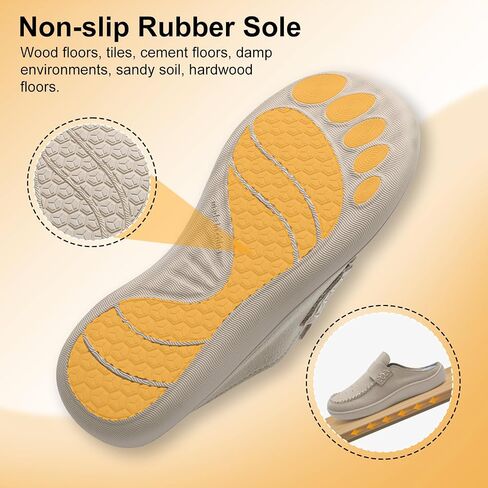 BARERUN Wide Slip on Shoes for Women Suede Mules Clogs Potato Shoes Barefoot Nurse Work Garden Travel Dress Flat Slippers Casual Indoor Outdoor Slides in Kuwait