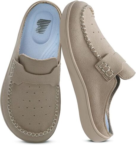 BARERUN Wide Slip on Shoes for Women Suede Mules Clogs Potato Shoes Barefoot Nurse Work Garden Travel Dress Flat Slippers Casual Indoor Outdoor Slides in Kuwait