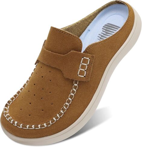 BARERUN Wide Slip on Shoes for Women Suede Mules Clogs Potato Shoes Barefoot Nurse Work Garden Travel Dress Flat Slippers Casual Indoor Outdoor Slides in Kuwait