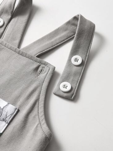 Baby Boy Clothes Infant Animal Baby Print Romper Overall Suspenders Pants Outfits 2Pcs Outfit Set in Kuwait