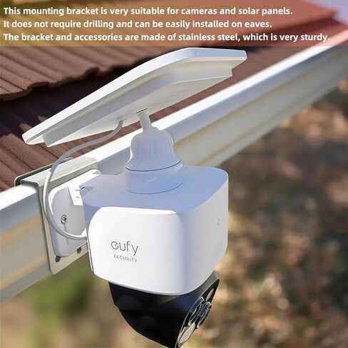 Gutter Mount for Eufy Eolocam S340/E30, Stainless Steel Security Camera Bracket (Silvery2) in Kuwait