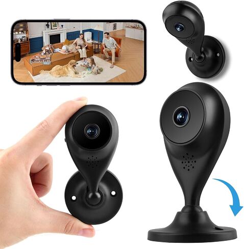 2025 Upgraded Indoor Security Mini Camera，HD Nanny Cam for Home Security ，WiFi Camera Wireless Surveillance, Motions Detection Auto Night Vision.for Home/Pet/Baby/Office Remote Viewing in Saudi Arabia