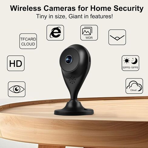 2025 Upgraded Indoor Security Mini Camera，HD Nanny Cam for Home Security ，WiFi Camera Wireless Surveillance, Motions Detection Auto Night Vision.for Home/Pet/Baby/Office Remote Viewing in Saudi Arabia
