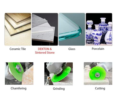 قطعتان من عجلة القطع الاحترافية مقاس 5 بوصات 125 مم لـ Dekton، 7/8 بوصة، قرص قطع الماس النحاسي من الدرجة الصناعية، شفرة منشار القطع والطحن تناسب حجر Dekton الملبد والرخام والزجاج والسيراميك وما إلى ذلك. in Kuwait