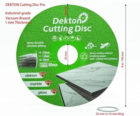 قطعتان من عجلة القطع الاحترافية مقاس 5 بوصات 125 مم لـ Dekton، 7/8 بوصة، قرص قطع الماس النحاسي من الدرجة الصناعية، شفرة منشار القطع والطحن تناسب حجر Dekton الملبد والرخام والزجاج والسيراميك وما إلى ذلك. in Kuwait