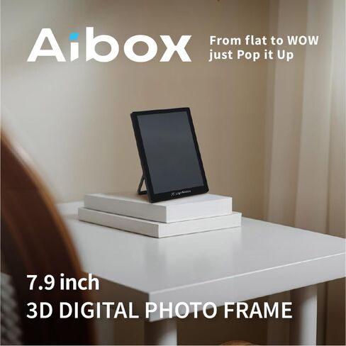 إطار صور رقمي ثلاثي الأبعاد من AI Box - شاشة ثلاثية الأبعاد بدون نظارات للصور ومقاطع الفيديو، إطار واي فاي ذكي مع تحويل تلقائي، 7.9 بوصة، ذكريات عائلية in Saudi Arabia