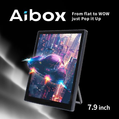 إطار صور رقمي ثلاثي الأبعاد من AI Box - شاشة ثلاثية الأبعاد بدون نظارات للصور ومقاطع الفيديو، إطار واي فاي ذكي مع تحويل تلقائي، 7.9 بوصة، ذكريات عائلية in Saudi Arabia