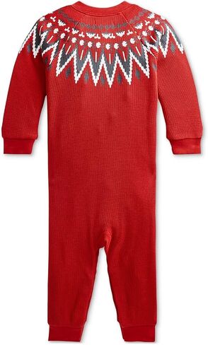 معطف من POLO RALPH LAUREN للأطفال الأولاد من Fair Isle Waffle (أحمر (5001)/W، 3 أشهر) in Kuwait