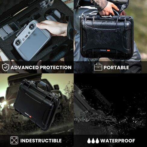 NANUK 915 DJI™ Mini 5 Pro Fly More Combo Plus - Waterproof Hard Case with Drone Foam Insert, Crushproof, Portable Travel Case, Made in Canada – Orange (15.8" x 12.1" x 6.8") in Saudi Arabia