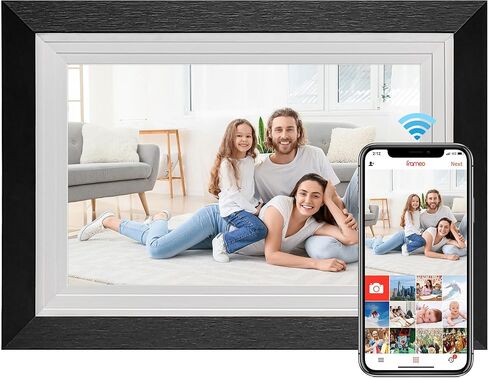 10.1" WiFi Digital Photo Frame – HD Touch Screen, Auto-Rotate, Wall Mountable, Uhale App for Instant Photo & Video Sharing, Smart Calendar & Weather Display for Family & Friends in Saudi Arabia