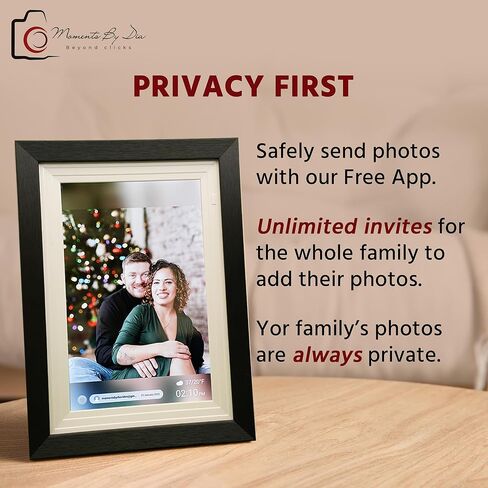 10.1" WiFi Digital Photo Frame – HD Touch Screen, Auto-Rotate, Wall Mountable, Uhale App for Instant Photo & Video Sharing, Smart Calendar & Weather Display for Family & Friends in Saudi Arabia