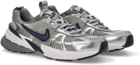 Nike V2K Run Shoes (HJ4497-002, Wolf Grey/Cool Grey/White/Midnight Navy) Size 8.5 in Saudi Arabia
