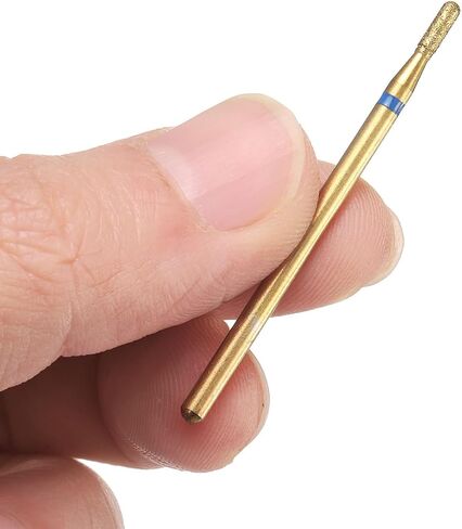 HARFINGTON 8pcs 200-230 Grits Diamond Grinding Bit 2.5mm Cylindrical Ball Head 2.35mm Shank 10mm Length Titanium Plated Stone Sanding Drill Bits Rotary Tool for Nails Grinding Polishing in Saudi Arabia