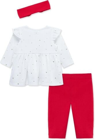 Little Me Clothes for Baby Girl's 3-Pc Christmas Holiday Holly Headband, Tunic, and Coordinating Legging Set, 3 to 24 Months in Saudi Arabia