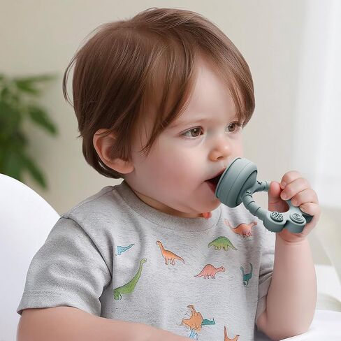 2 Pack Baby Fruit Food Feeder + Breastmilk Popsicle Molds,Baby Teethers,BPA Free,3 Sizes,2mm Fine Holes to Prevent Choking,Perfect for Teething Relief & Infant Solid Food Introduction,3 M+(Ether/Sage) in Saudi Arabia