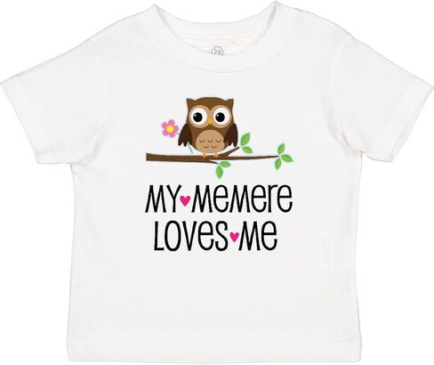 تي شيرت Inktastic My Memere Loves Me Grandchild Owl للفتيات الصغيرات in Kuwait