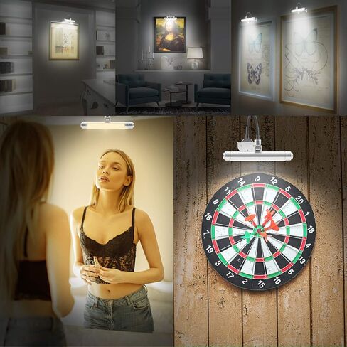 BIGMONAT USB Rechargeable Picture Light Wireless Led Art Light with Remote Control,Rotatable Painting Light Head of 3 Lighting Modes Dimmable Display Lamp for Frame Portrait Artwork Trophy in Kuwait