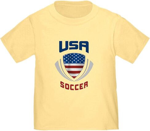 تي شيرت CafePress Soccer Crest USA باللون الأزرق للأطفال الصغار in Saudi Arabia