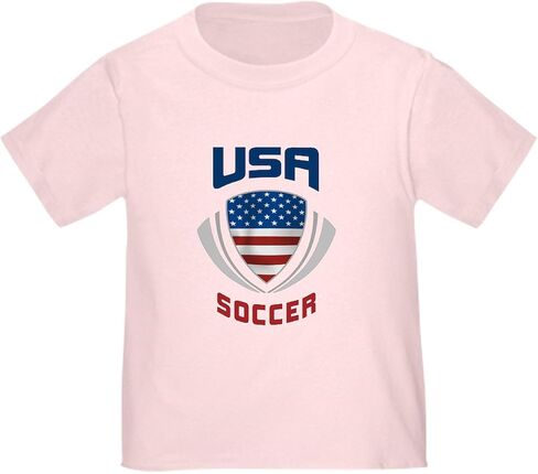 تي شيرت CafePress Soccer Crest USA باللون الأزرق للأطفال الصغار in Kuwait