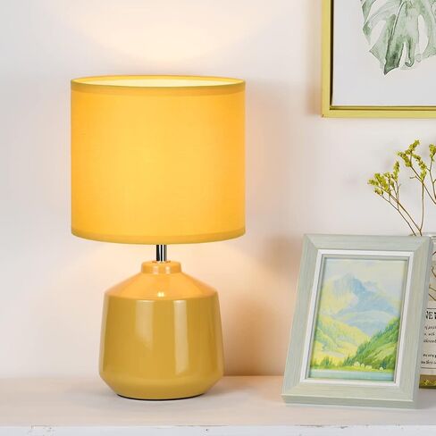 Lampwell Lena Modern Ceramic Bedside Table Lamp, Grey, 7.09H12.99IN, Bulb Excluded in Saudi Arabia