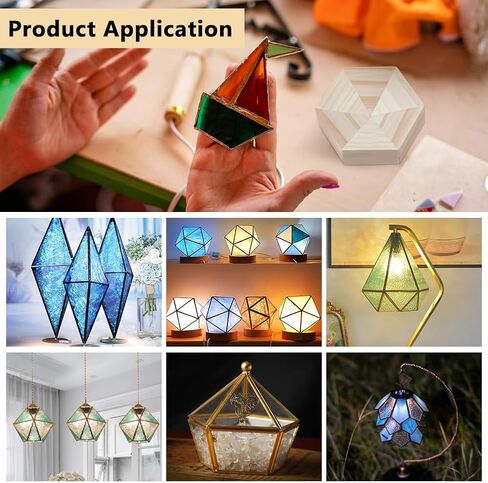 BENECREAT Wood 3D Glass Soldering Jig, Pentagon Stained Glass Succulent Soldering Jig 3D Soldering Tool for Precise Welding, DIY Glass Art Projects in Saudi Arabia